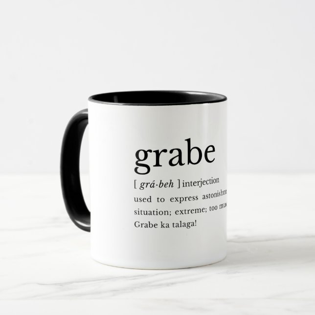 Taza de regalo de humor filipino Grabe (Anverso izquierdo)