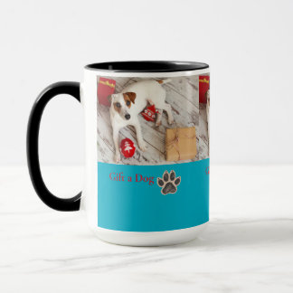 Taza de regalo de perro de Navidad adorable