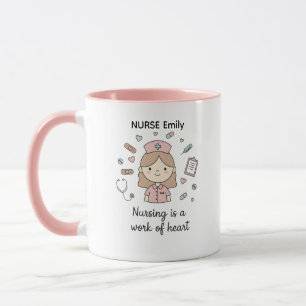 Taza de regalo para enfermera adorable: "La enferm