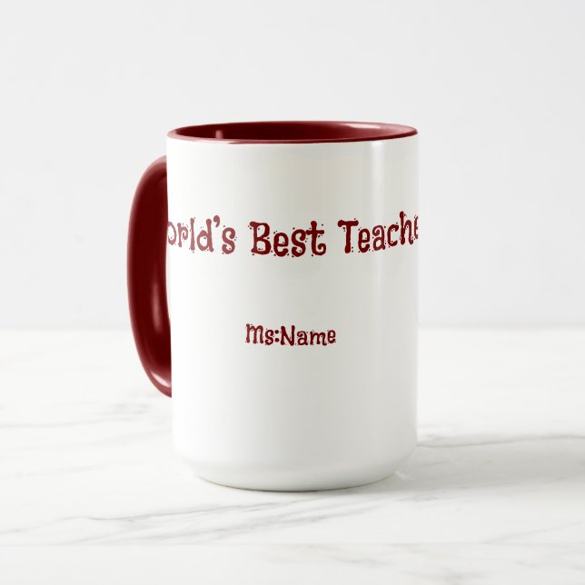 Taza de regalo personalizada para maestros (Anverso izquierdo)