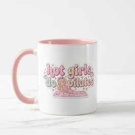 Taza de Regalo Rosa de Chica de Pilates para Fitne