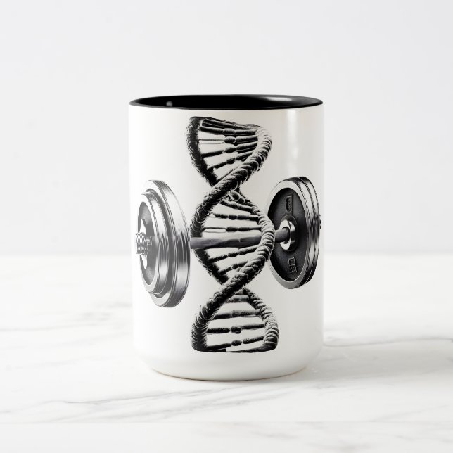 Taza de rendimiento bicolor Fitness ADN (Centro)