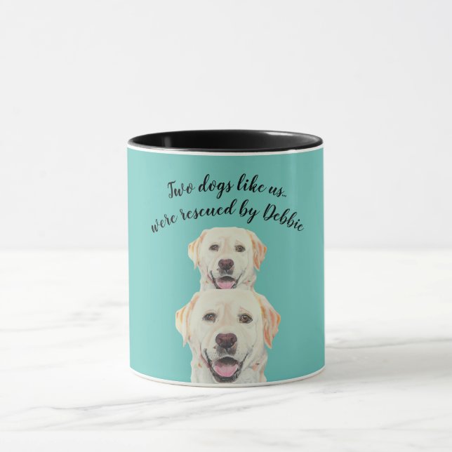 Taza de rescate de dos perros como nosotros (Centro)