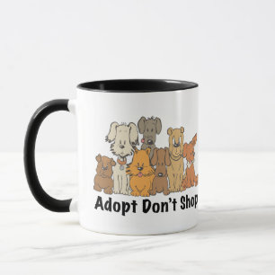 Taza de rescate de perros Adoptar No Comprar