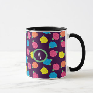 Taza de rosas de neón
