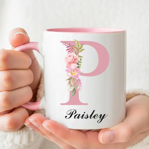 Taza de Rosas Florales Personalizadas Regalo para 