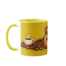 Taza de saco de café lindo | TAZA de frijoles de c