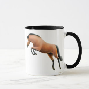 Taza de salto del campanero del caballo de bahía