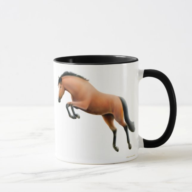 Taza de salto del campanero del caballo de bahía (Derecha)