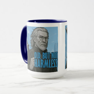 Taza de Samurái Cyberpunk Viejo Pero No Inofensivo