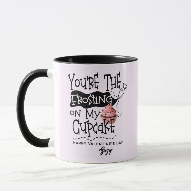 Taza de San Valentín con glaseado juguetón en mi p (Izquierda)