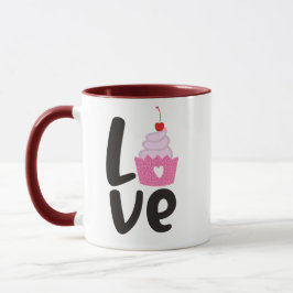 Taza de San Valentín de magdalena de cereza - Rega