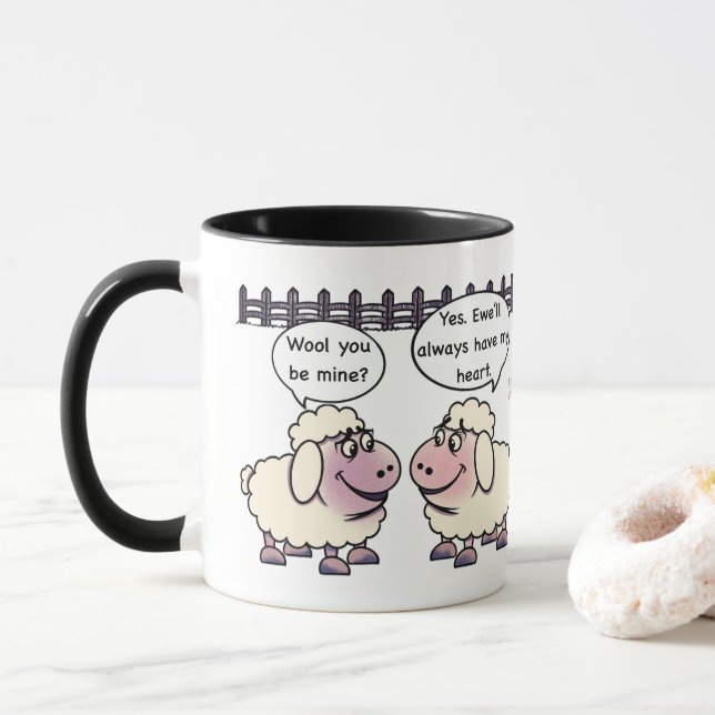 Taza de San Valentín ¿Serás Mía? (Con donut)