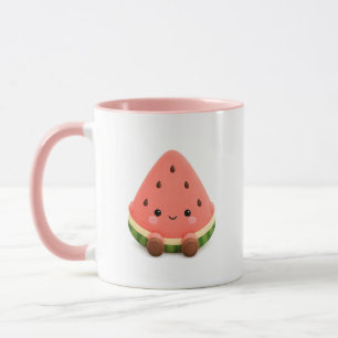 Taza de sandía Kawaii adorable