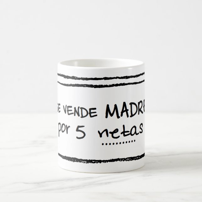Taza de "Se vende madre por 5 netas" (Centro)