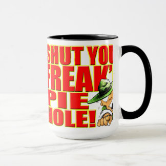 Taza de SemperToons - cierre su Freak'n PieHole