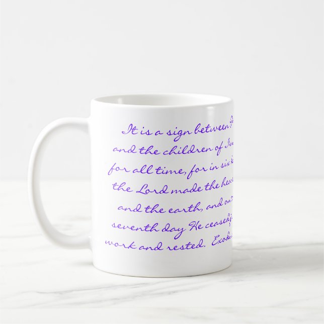 Taza de Shabbat Shalom (Izquierda)
