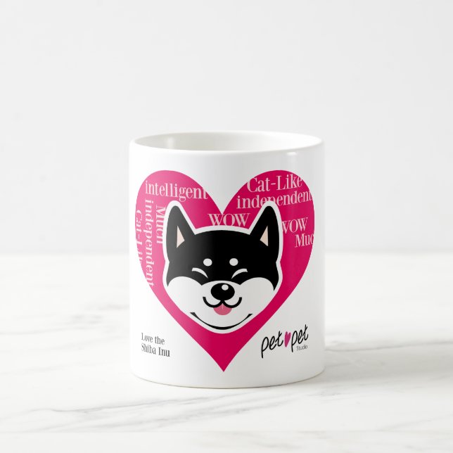 Taza de Shiba Inu (negro) (Centro)