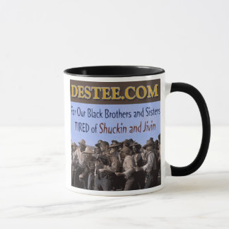 Taza de Shuckin y de Jivin