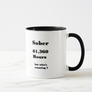 taza de siete años del aniversario de la sobrieda