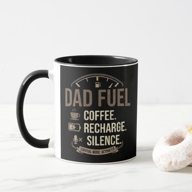 Taza de silencio de recarga de café para papá (Con donut)