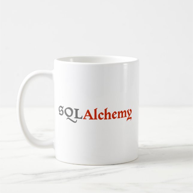 Taza de SQLAlchemy con lema (Izquierda)