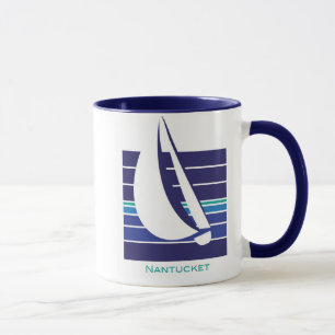 Taza de Square_Nantucket de los azules del barco