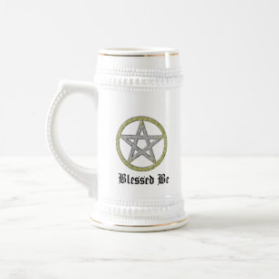 Taza de Stein Witchy de la cerveza del pentáculo