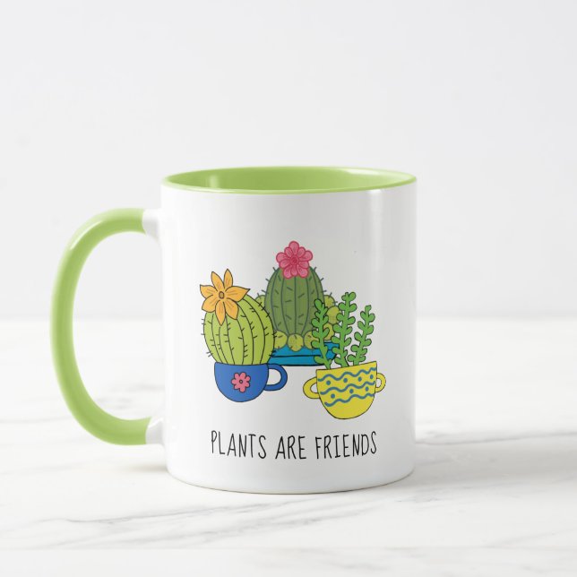 Taza de Suculentas de Plantas Amigables (Izquierda)