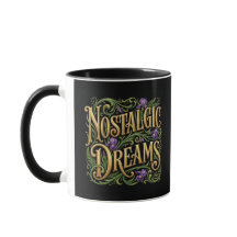 Taza de sueños nostálgicos negros