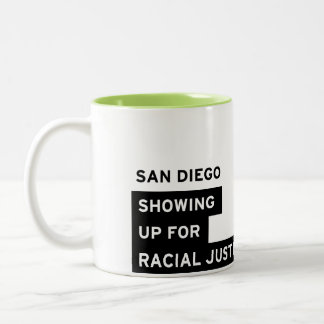 Taza de SURJ San Diego - Dos-Tono de la verde lima