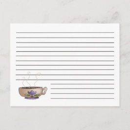 Taza de tarjeta de la receta del café