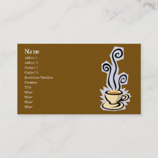 Taza de tarjeta de visita del café o del té