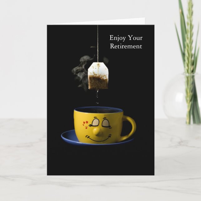 Taza de tarjeta del retiro del té (Anverso)