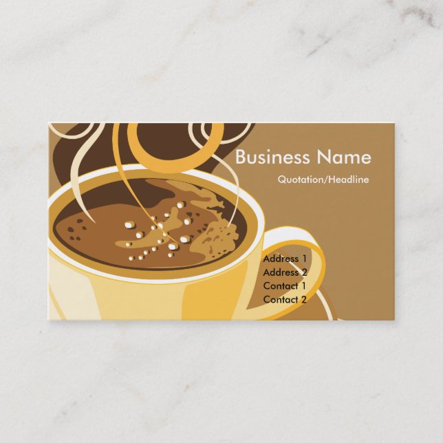 Taza de tarjetas de visita de Latte (Anverso)