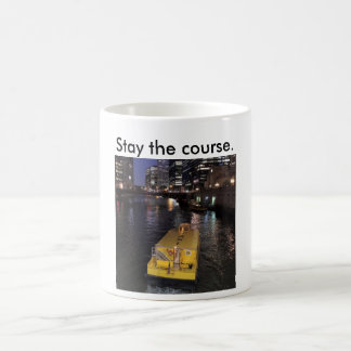 Taza de taxi del río Chicago que dice estancia el