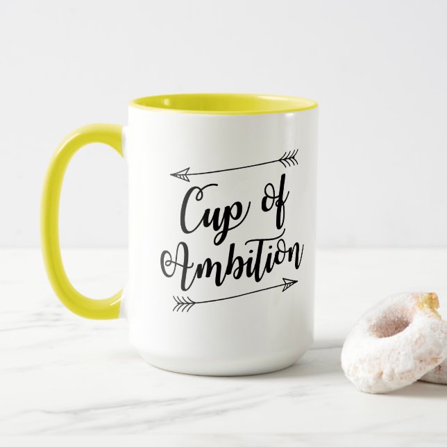 Taza de taza de café de la ambición (Con donut)