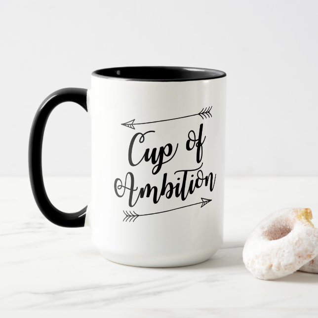 Taza de taza de café de la ambición (Con donut)