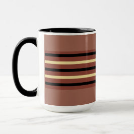 Taza de tazas de café a rayas marrones - cacao ric