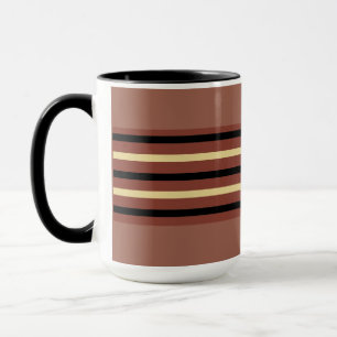 Taza de tazas de café a rayas marrones - cacao ric