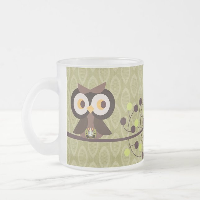 Taza de tazas de café de vidrio escarpado de bosqu (Izquierda)