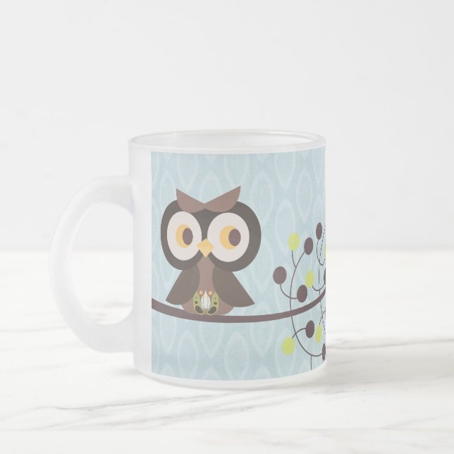 Taza de tazas de café de vidrio escarpado de bosqu (Izquierda)