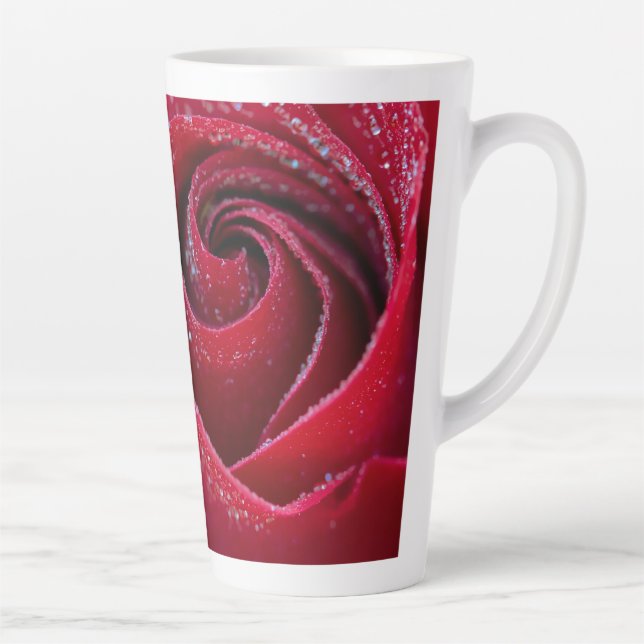 taza de tazón de rosa rojo (Derecha)
