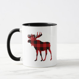 Taza de tazón rojo de café moose