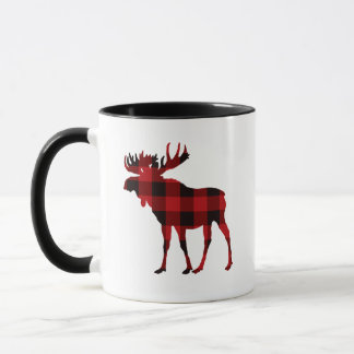Taza de tazón rojo de café moose