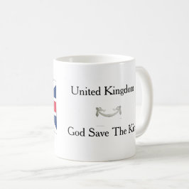Taza de té / café con la bandera británica God Sav