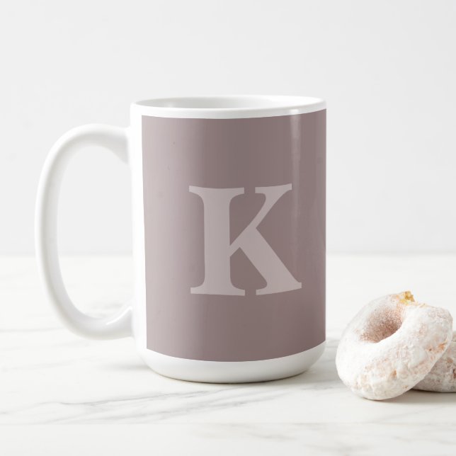 Taza de té y café acogedora con inicial personaliz (Con donut)
