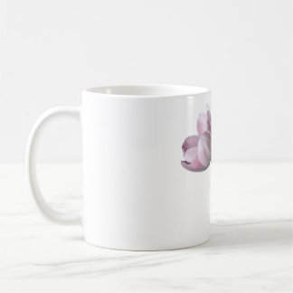 Taza de té y café con foto de tulipán rosa