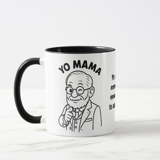 Taza de terapia de chiste de Yo Mama – Enredo del  (Izquierda)