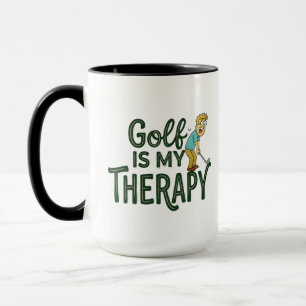 Taza de terapia de golf, regalo de café divertido